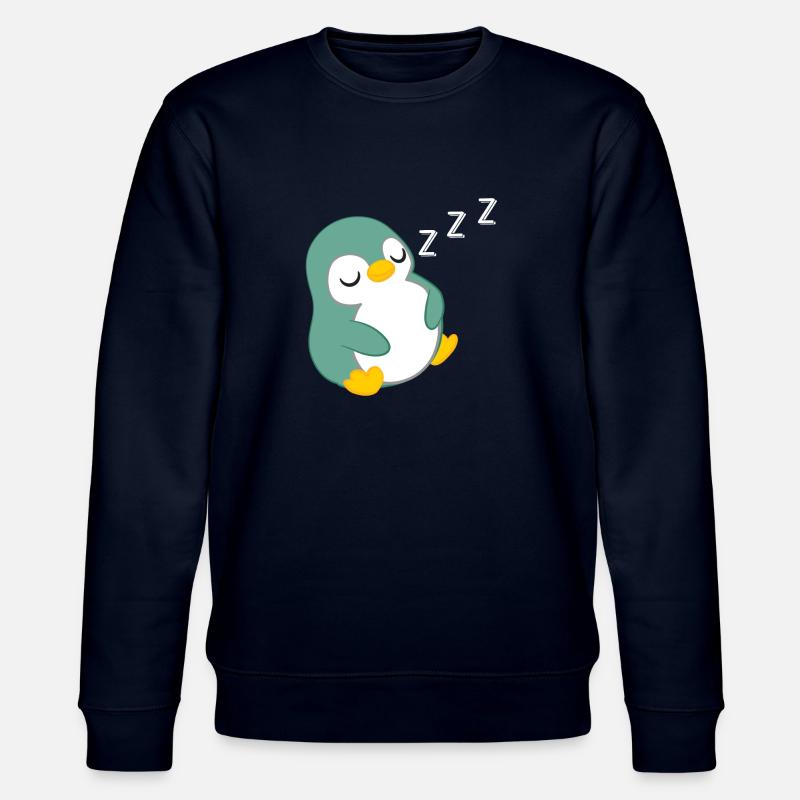 Penguin - penguins - penguin motif - sleeping - Stanley/Stella CHANGER Unisex Organic Sweatshirt - navy