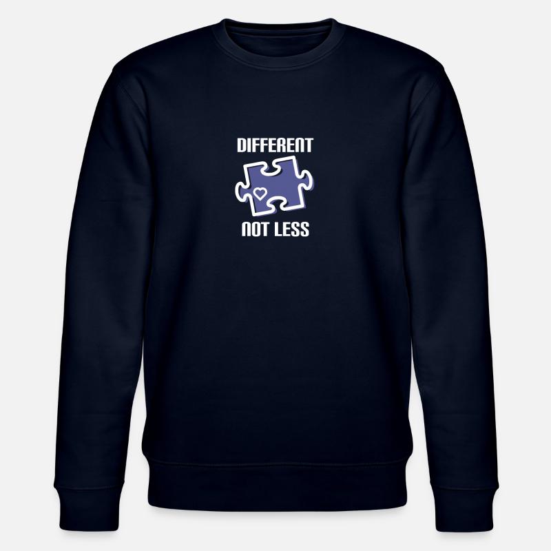 DIFFERENT - NOT LESS! AUTISMUS - Stanley/Stella Unisex Bio-Sweatshirt CHANGER  - Navy