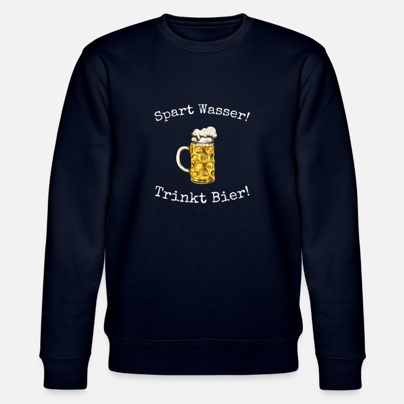 Spart Wasser! Trinkt Bier! - Stanley/Stella Unisex Bio-Sweatshirt CHANGER  - Navy