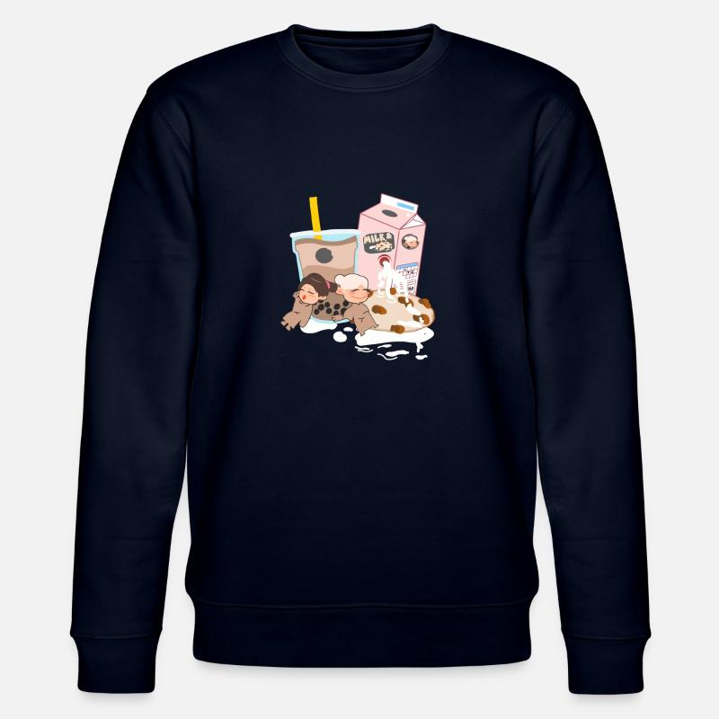 Biscuits et lait - Sweat bio CHANGER Stanley/Stella Unisexe - marine