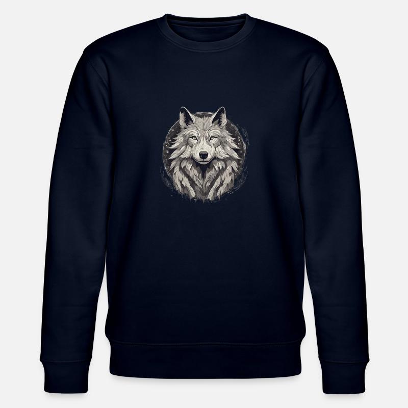 Mystischer Wolfskopf - Stanley/Stella Unisex Bio-Sweatshirt CHANGER  - Navy