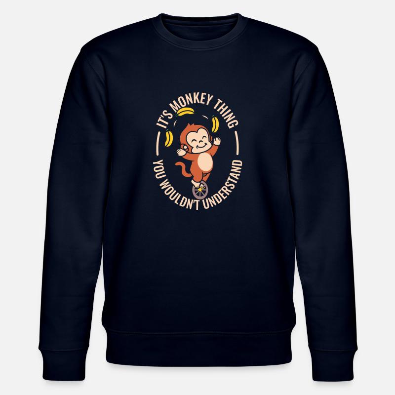 It's monkey thing they wouldn't understand - Stanley/Stella CHANGER Unisex Organic Sweatshirt - navy