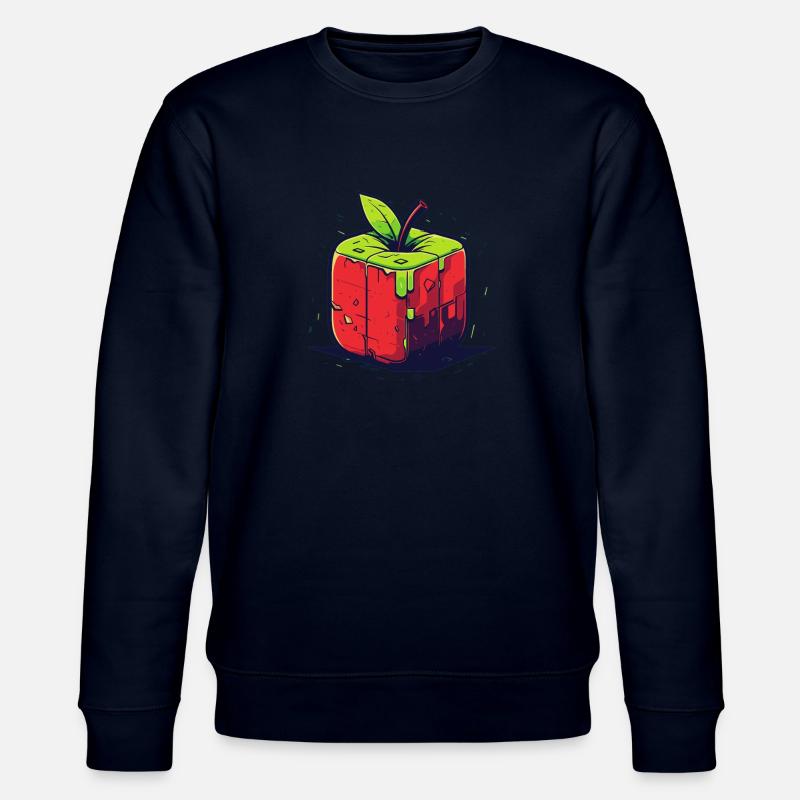 Würfel Apfel Cube Apple - Sweat bio CHANGER Stanley/Stella Unisexe - marine