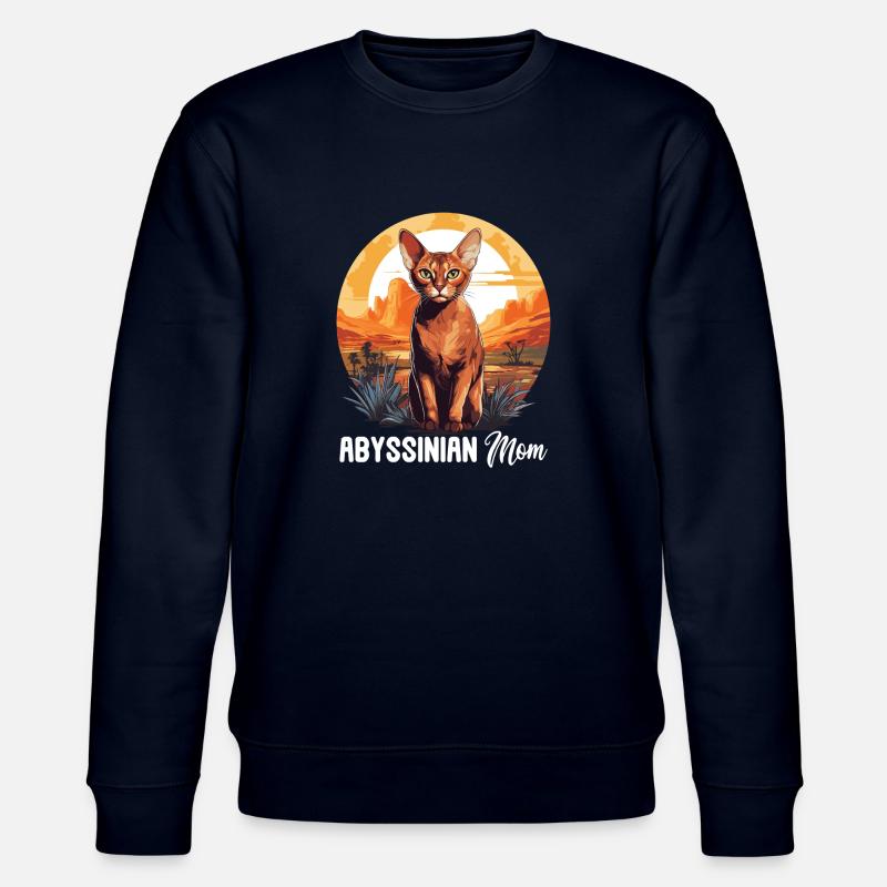 Abyssinian Cat Abessinierkatze - Stanley/Stella Unisex Bio-Sweatshirt CHANGER  - Navy