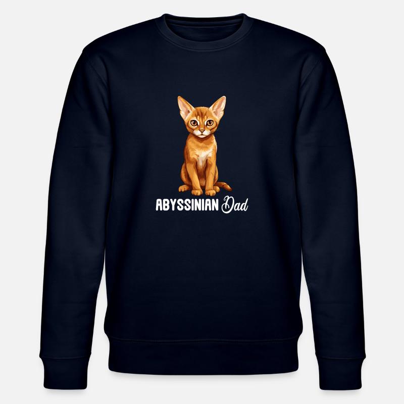 Abyssinian Cat Abessinierkatze - Stanley/Stella Unisex Bio-Sweatshirt CHANGER  - Navy