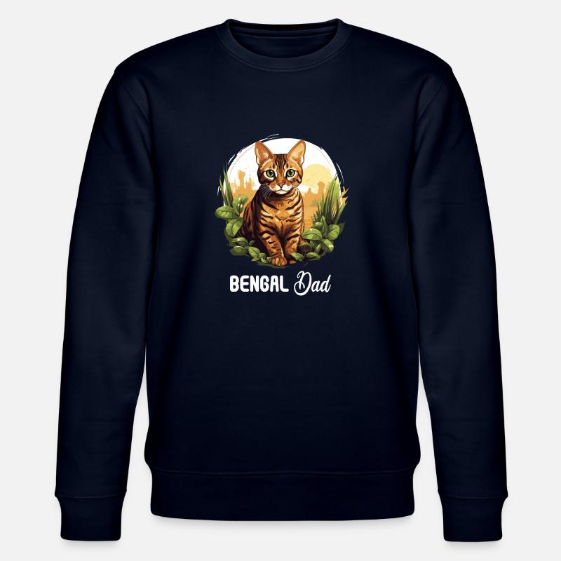 Bengal Cat Bengalkatze - Stanley/Stella Unisex Bio-Sweatshirt CHANGER  - Navy