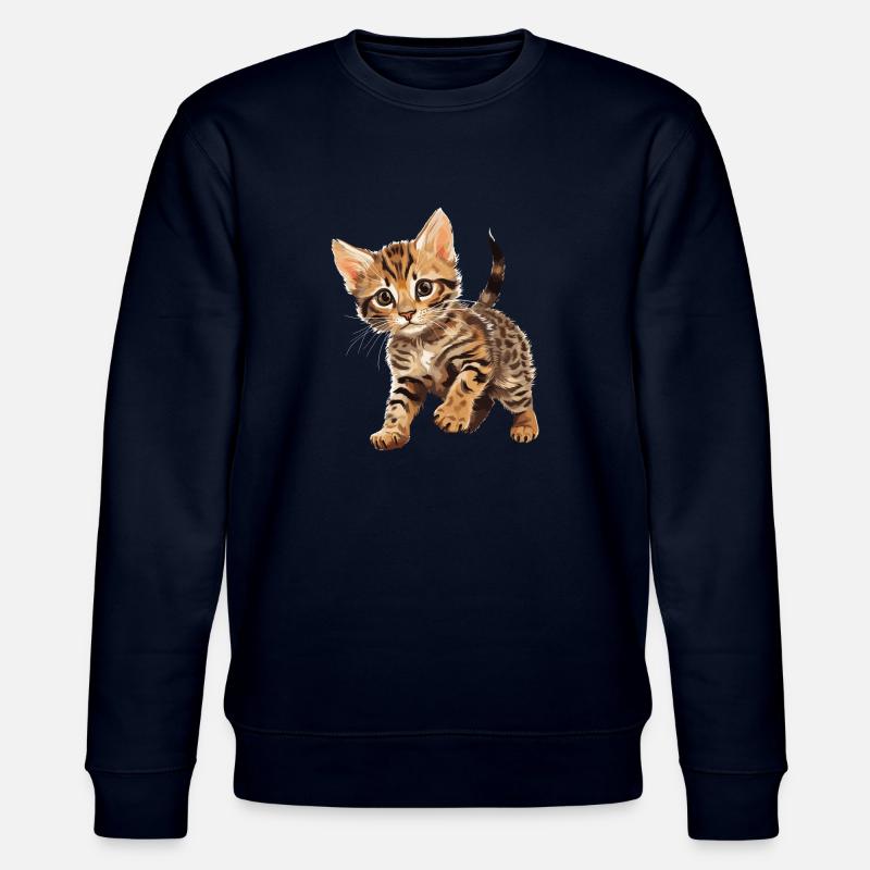 Bengal Cat Bengalkatze - Stanley/Stella Unisex Bio-Sweatshirt CHANGER  - Navy