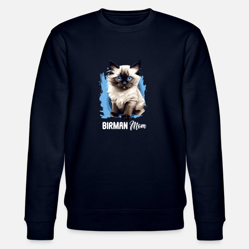 Birman Cat Birma Katze - Stanley/Stella CHANGER Unisex Organic Sweatshirt - navy