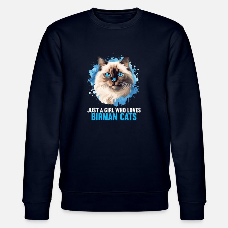 Birman Cat Birma Katze - Stanley/Stella CHANGER Unisex Organic Sweatshirt - navy