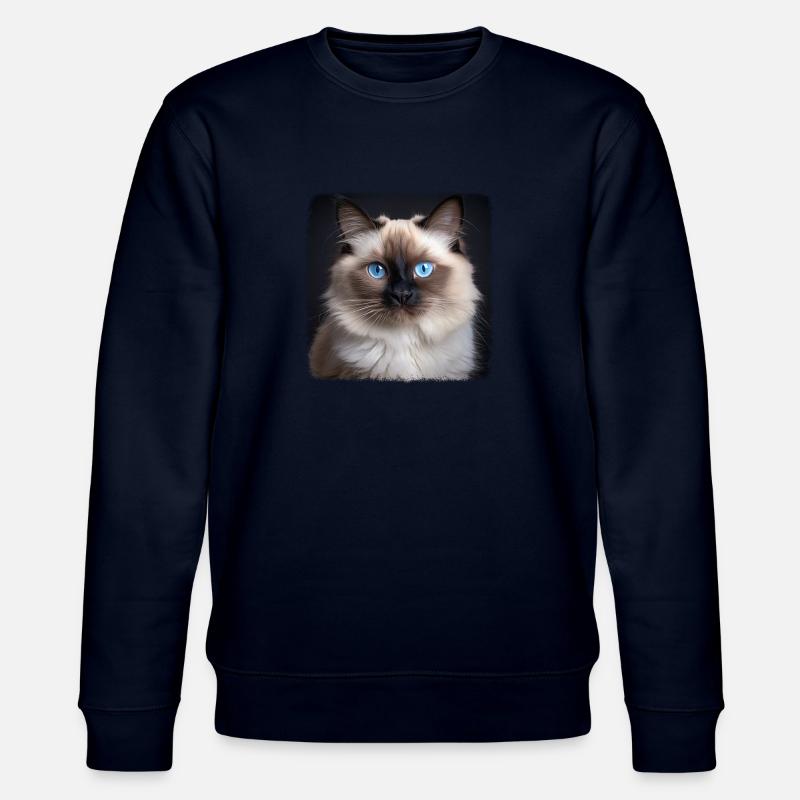 Chat de Birmanie Birma Katze - Sweat bio CHANGER Stanley/Stella Unisexe - marine