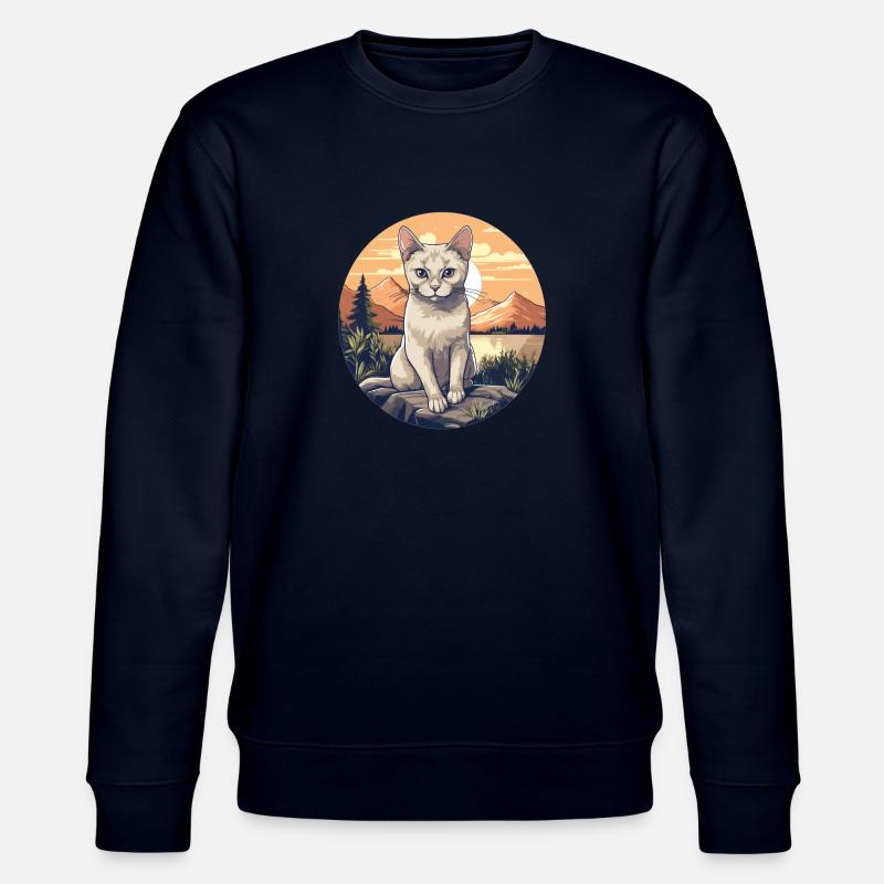 Burmilla Chaton Burmilla Chat - Sweat bio CHANGER Stanley/Stella Unisexe - marine