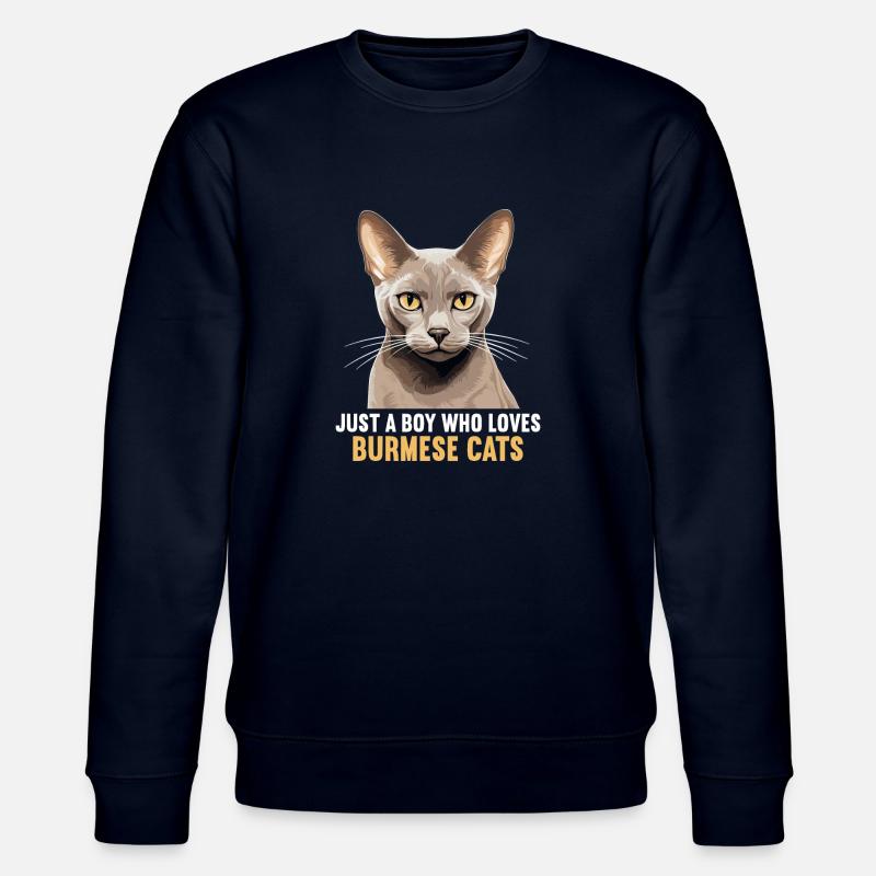 Burmese Cat Burma Katze - Stanley/Stella CHANGER Unisex Organic Sweatshirt - navy