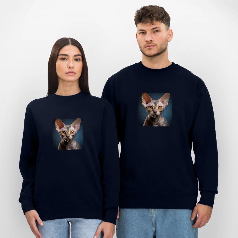 Devon Rex Kätzchen Devon Rex Katze Stanley/Stella Unisex Bio-Sweatshirt CHANGER 