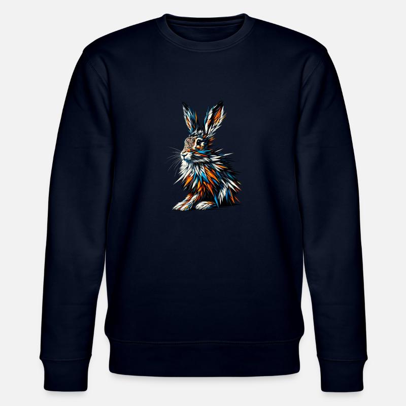 Polygon Art Jackrabbit Jackrabbits - Stanley/Stella CHANGER Unisex Organic Sweatshirt - navy