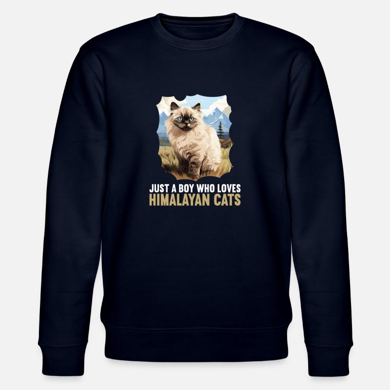 Himalayan Cat Colourpoint Katze - Stanley/Stella CHANGER Unisex Organic Sweatshirt - navy