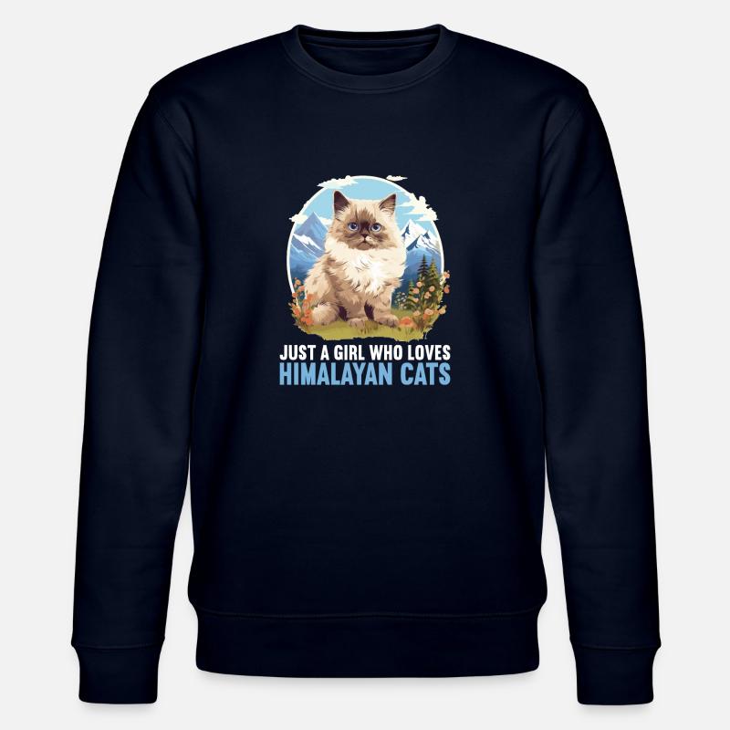 Himalayan Cat Colourpoint Katze - Stanley/Stella CHANGER Unisex Organic Sweatshirt - navy