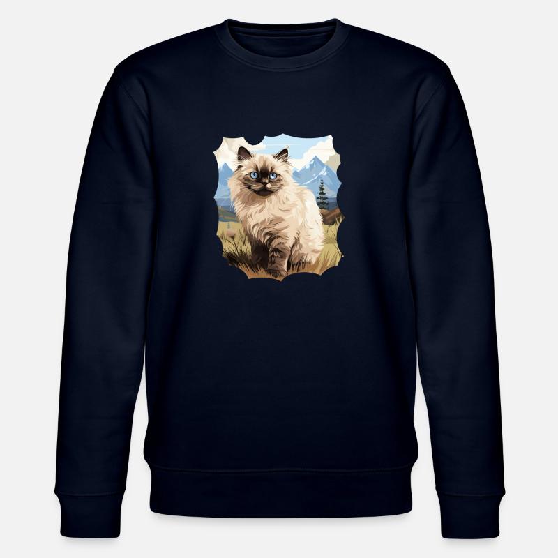 Chat de l’Himalaya Colourpoint Katze - Sweat bio CHANGER Stanley/Stella Unisexe - marine