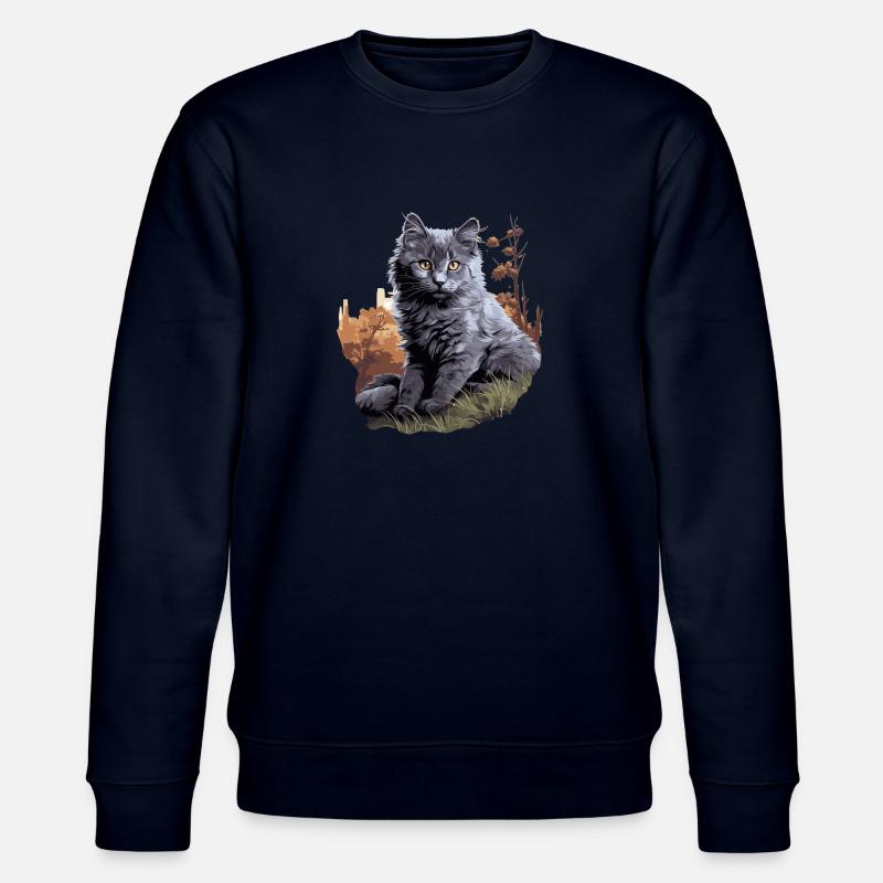 Chaton Nebelung Chat Nebelung - Sweat bio CHANGER Stanley/Stella Unisexe - marine