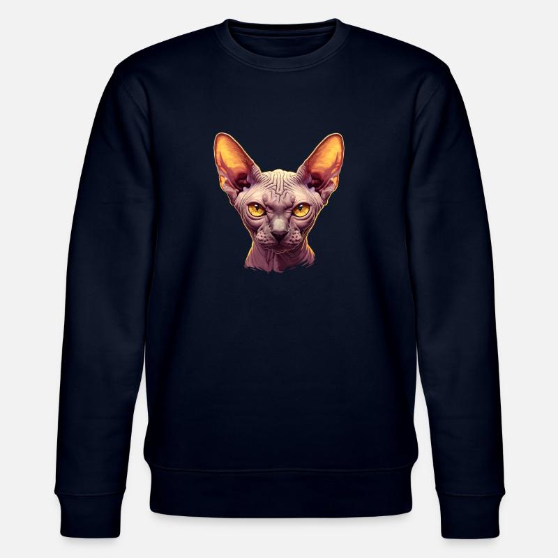Sphynx Kätzchen Sphynx Katze - Stanley/Stella Unisex Bio-Sweatshirt CHANGER  - Navy