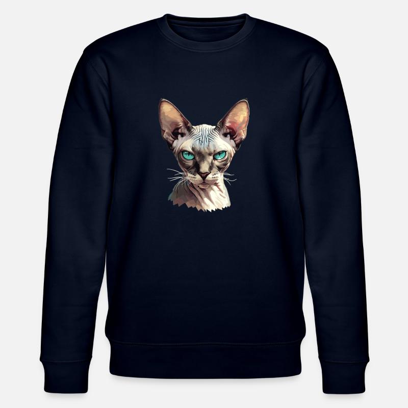 Sphynx Kitten Sphynx Cat - Stanley/Stella CHANGER Unisex Organic Sweatshirt - navy