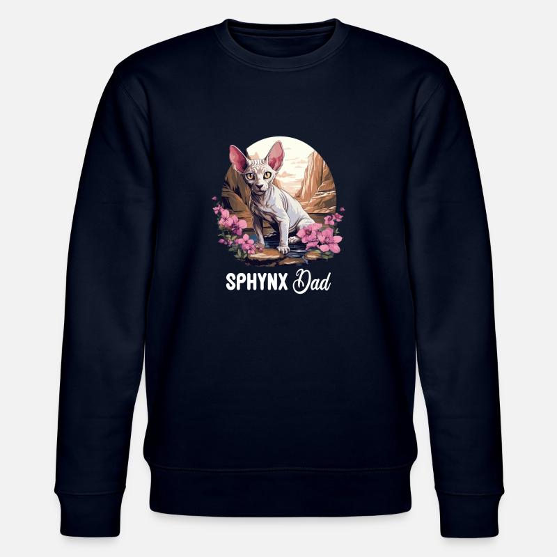Sphynx Kitten Sphynx Cat - Stanley/Stella CHANGER Unisex Organic Sweatshirt - navy