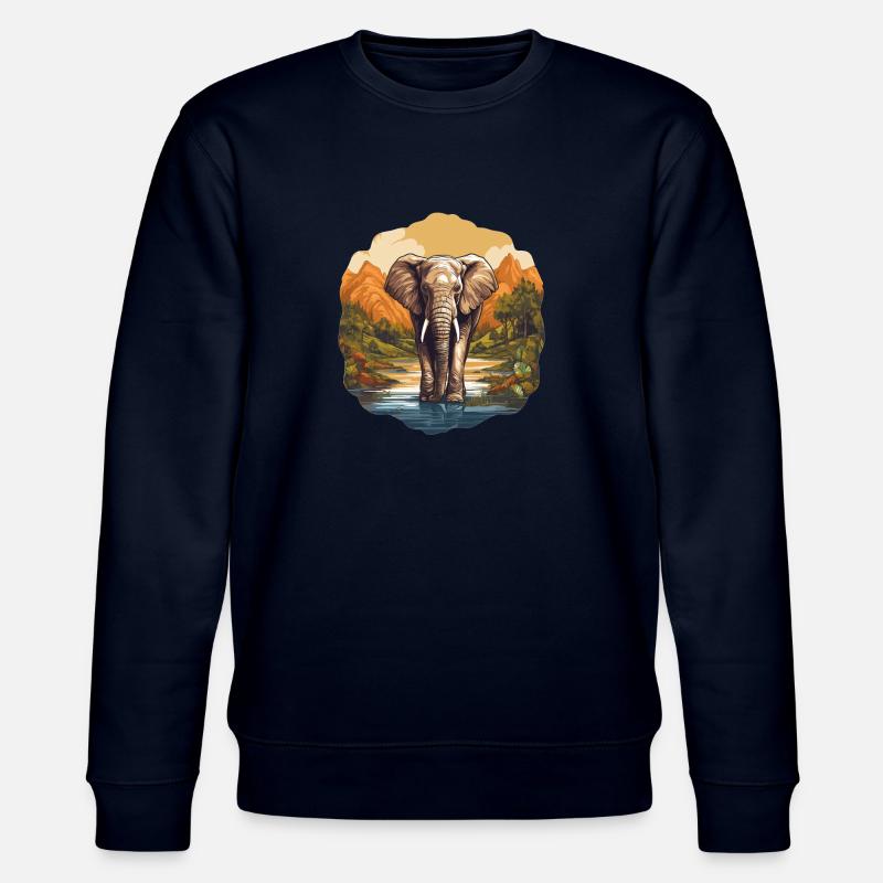 Elefanten Elefant - Stanley/Stella Unisex Bio-Sweatshirt CHANGER - Navy