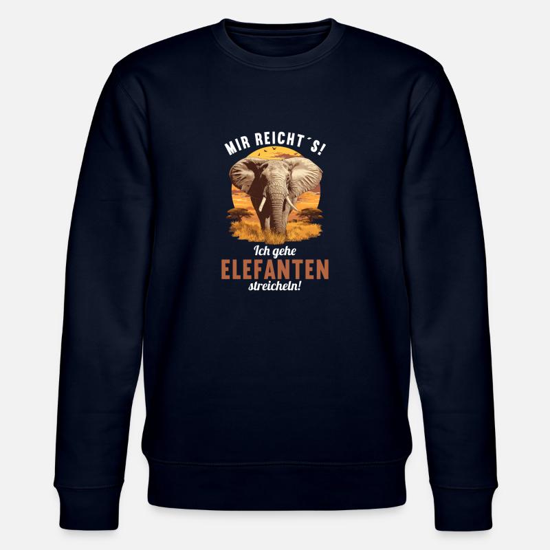 Elefanten Elefant - Stanley/Stella Unisex Bio-Sweatshirt CHANGER  - Navy