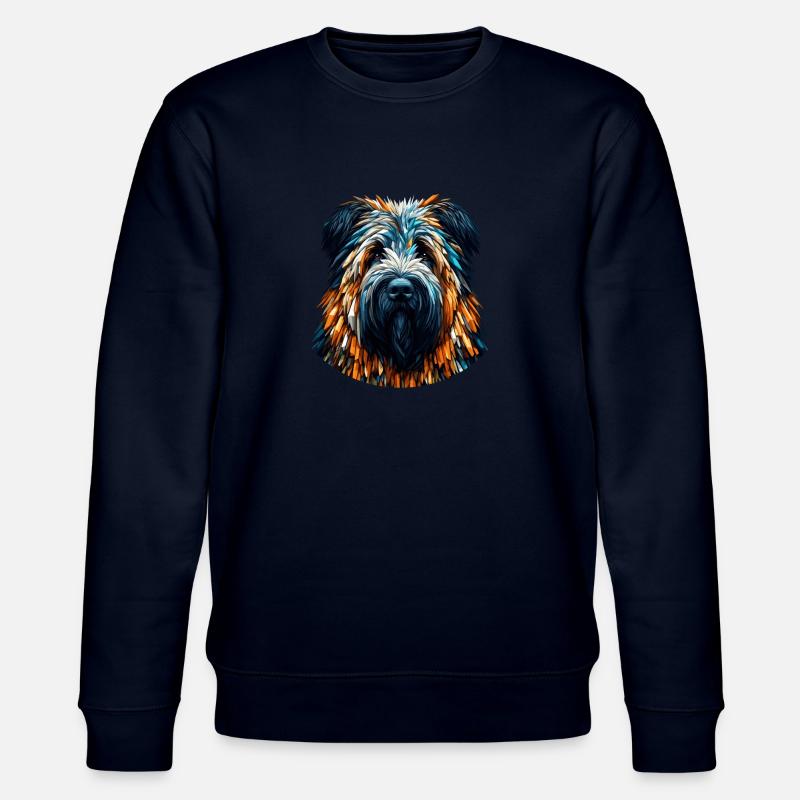 Polygon Art Briard Briards - Stanley/Stella Unisex Bio-Sweatshirt CHANGER  - Navy