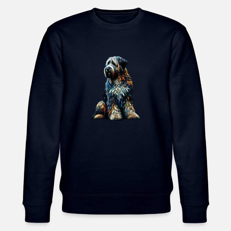 Polygon Art Briard Briards - Stanley/Stella Unisex Bio-Sweatshirt CHANGER  - Navy