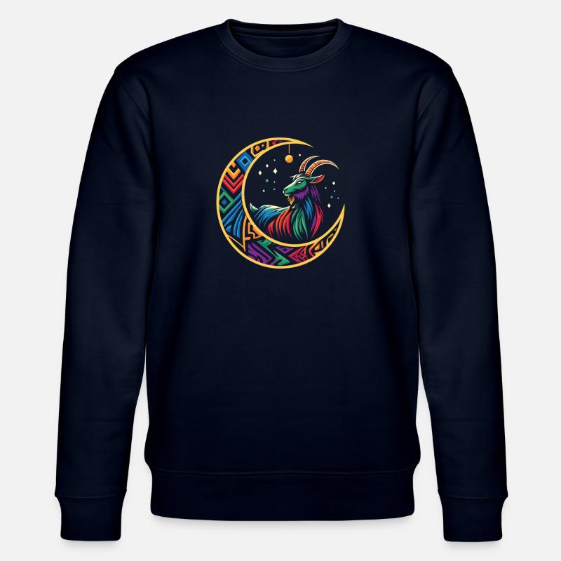 Lune tribale de chèvre - Sweat bio CHANGER Stanley/Stella Unisexe - marine