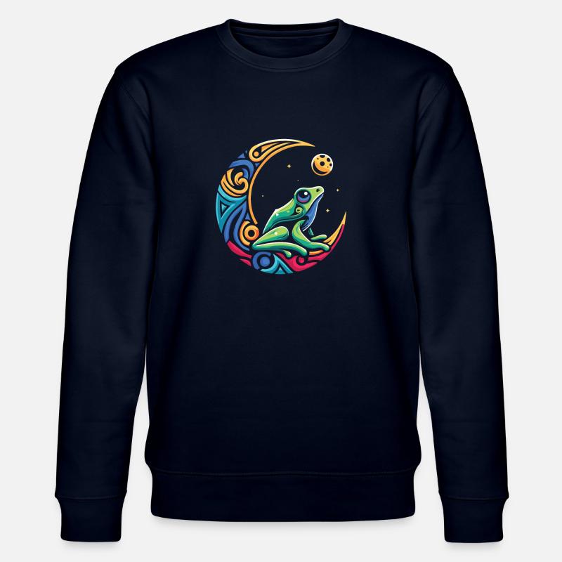 Frog Toad Tribal Moon - Stanley/Stella CHANGER Unisex Organic Sweatshirt - navy