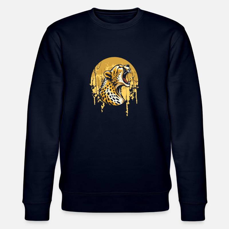 Hurlement de la lune guépard - Sweat bio CHANGER Stanley/Stella Unisexe - marine