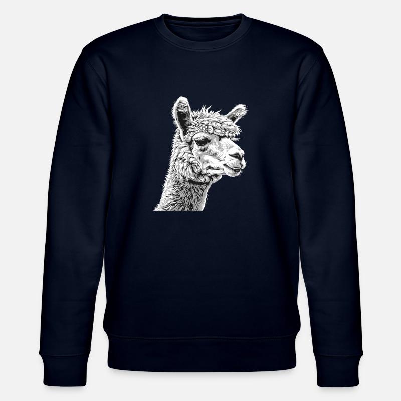 Alpaca Alpacas Alpaca - Stanley/Stella CHANGER Unisex Organic Sweatshirt - navy