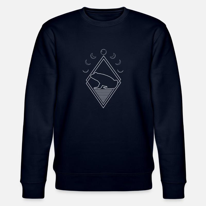 Frog Toad Moon Phases - Stanley/Stella CHANGER Unisex Organic Sweatshirt - navy