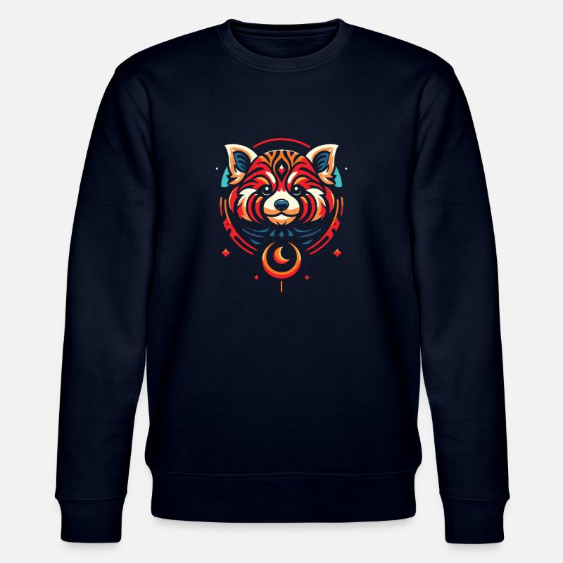 Roter Panda Moon Phases - Stanley/Stella Unisex Bio-Sweatshirt CHANGER  - Navy