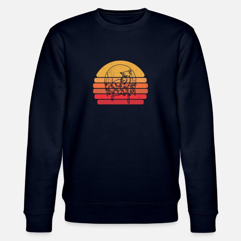 Fuchs Moon Howling - Stanley/Stella Unisex Bio-Sweatshirt CHANGER - Navy