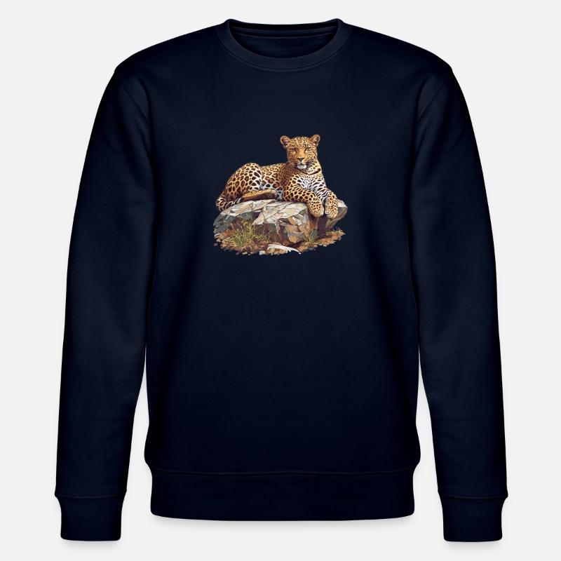 Leoparden Leopard - Stanley/Stella Unisex Bio-Sweatshirt CHANGER  - Navy
