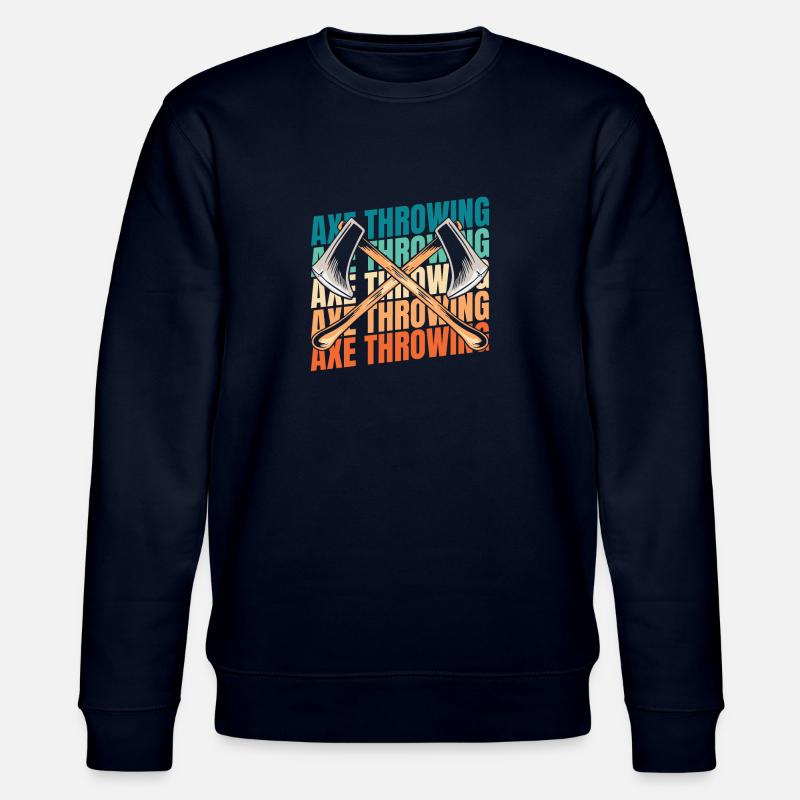 Axe Throwing Axe Thrower - Stanley/Stella CHANGER Unisex Organic Sweatshirt - navy