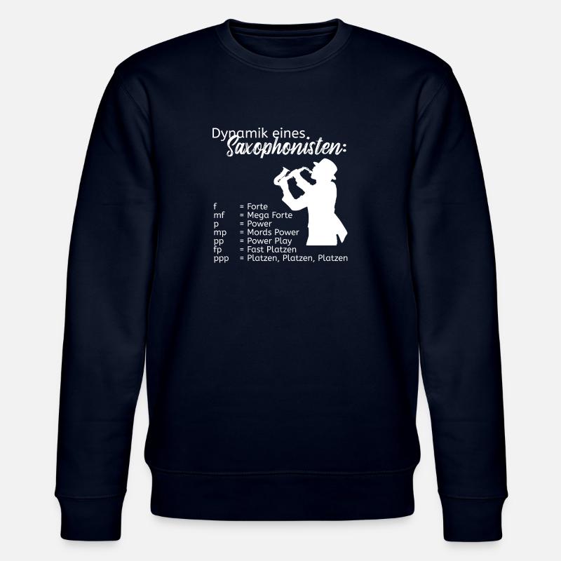 Dynamik eines Saxophonisten - Stanley/Stella Unisex Bio-Sweatshirt CHANGER  - Navy