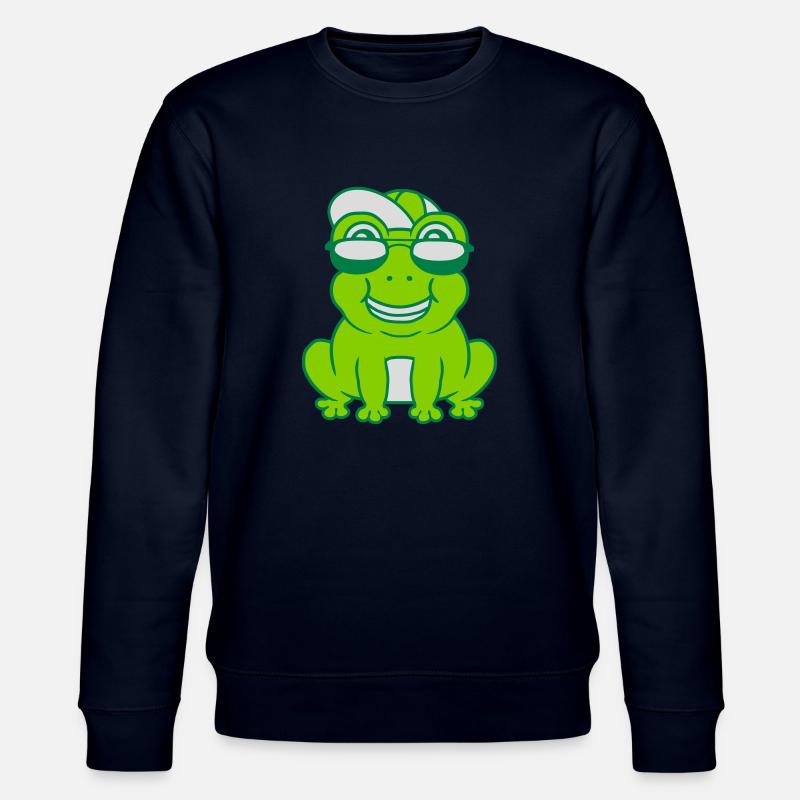 Cooler kleiner Frosch Junge - Stanley/Stella Unisex Bio-Sweatshirt CHANGER  - Navy