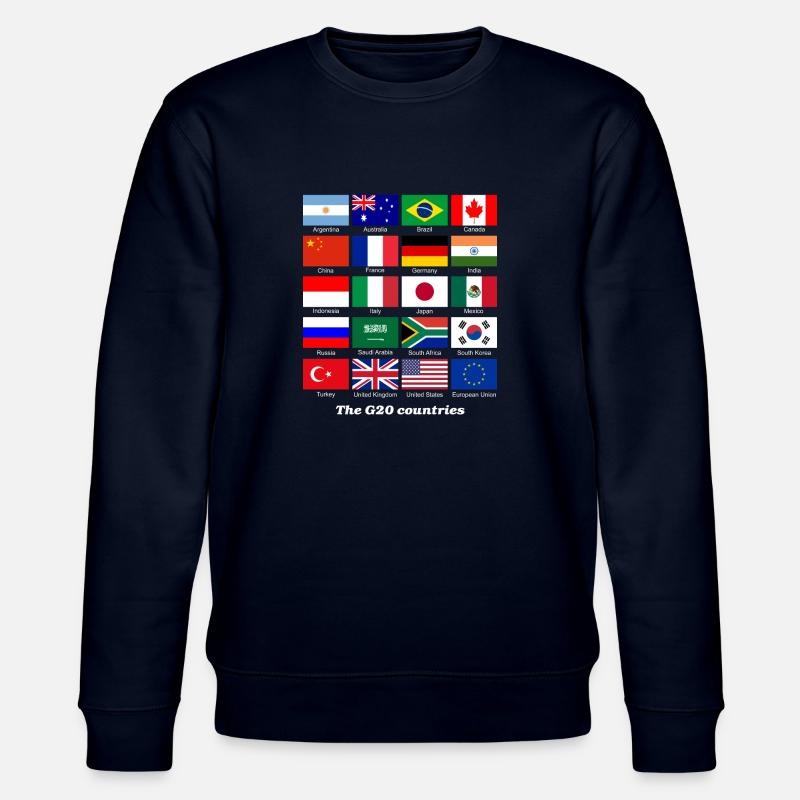 Drapeau G20 - Sweat bio CHANGER Stanley/Stella Unisexe - marine