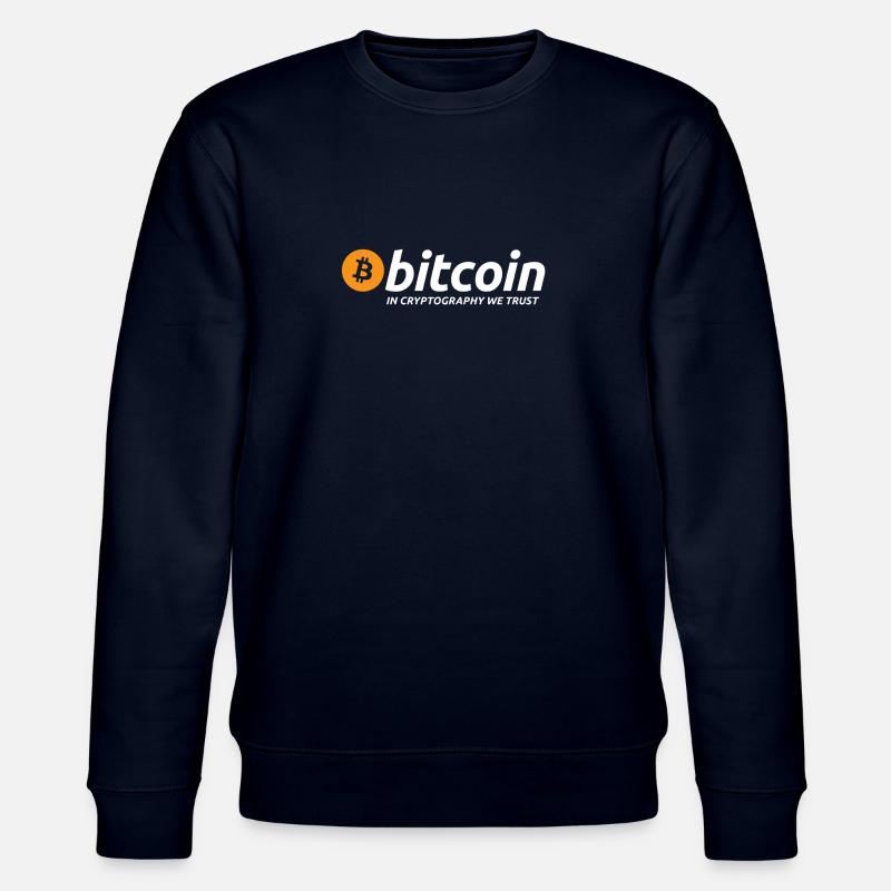 Bitcoin cryptocurrency tshirt - Stanley/Stella Unisex Bio-Sweatshirt CHANGER  - Navy