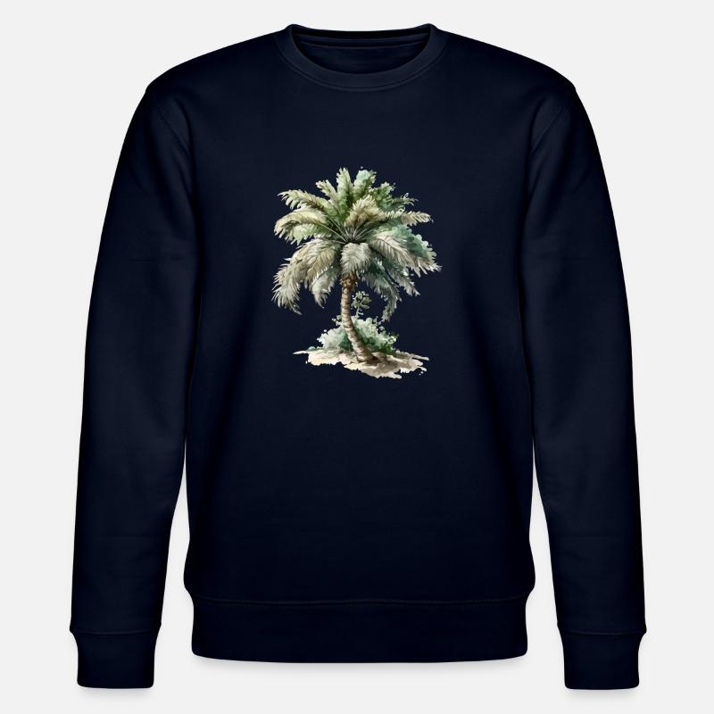 Le palmier - Sweat bio CHANGER Stanley/Stella Unisexe - marine