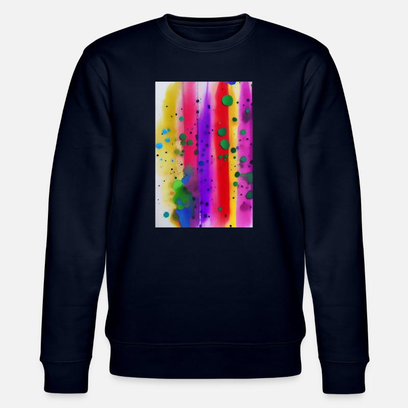 Farbspritzer und Linien - Stanley/Stella Unisex Bio-Sweatshirt CHANGER  - Navy