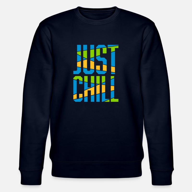 Just Chill Text Logo - Stanley/Stella Unisex Bio-Sweatshirt CHANGER  - Navy