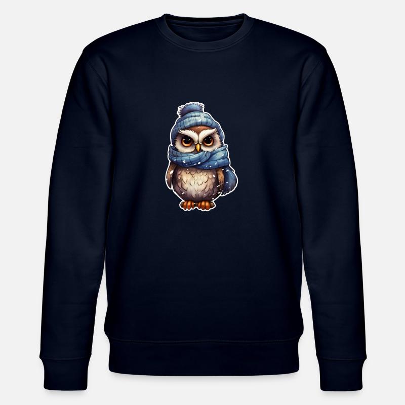 Winter süsse Eule - Stanley/Stella Unisex Bio-Sweatshirt CHANGER  - Navy