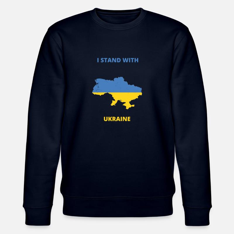 I stand with Ukraine - Stanley/Stella Unisex Bio-Sweatshirt CHANGER  - Navy