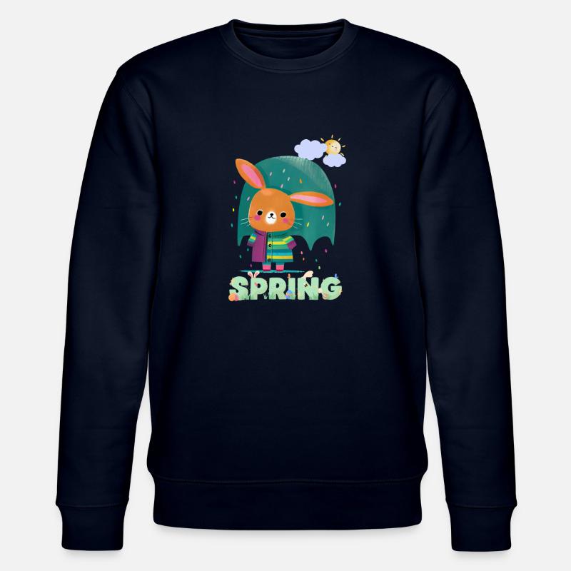 Spring | Easter | Happy Easter | Illustration - Stanley/Stella CHANGER Unisex Organic Sweatshirt - navy