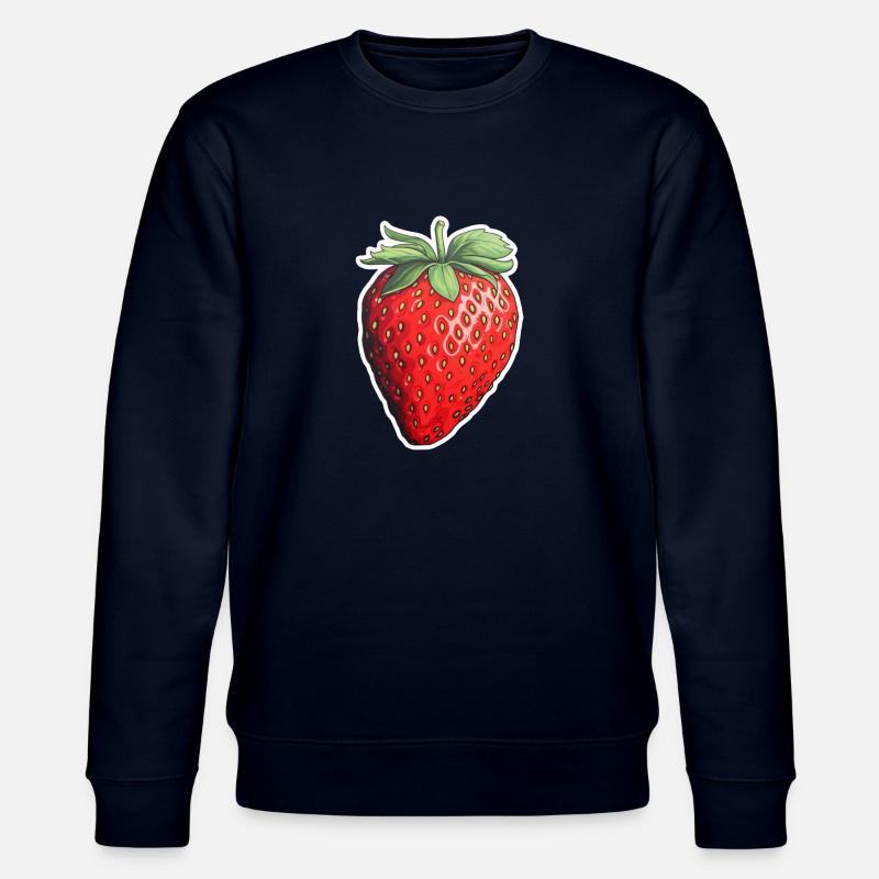 Erdbeere einzeln - Stanley/Stella Unisex Bio-Sweatshirt CHANGER  - Navy