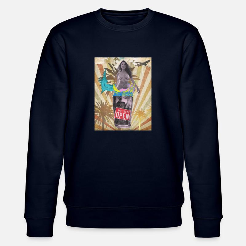 Collage de vibrations d’été - Sweat bio CHANGER Stanley/Stella Unisexe - marine